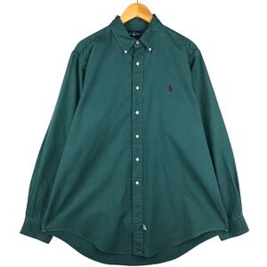 Ralph Lauren 100% Cotton Custom Fit Button Down Shirt Purple Pony Logo Size XXL